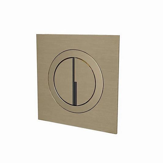 Brushed Brass Dual Flush Push Button Plate 63w x 63h for FAC001N & FAC001S