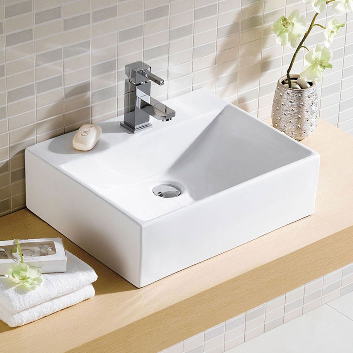 Countertop or Wall Hung Basin 370w x110h x270d -Waste & Fixing Kit Not Included