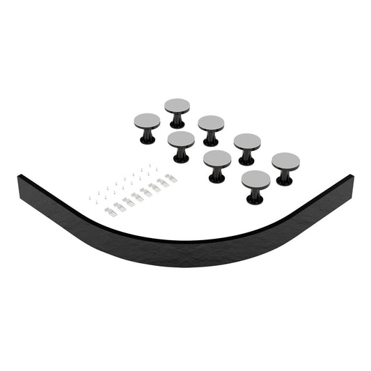 Shower Tray Leg Set Suitable for 1100-1200mm Quadrant & Offset Trays - Black