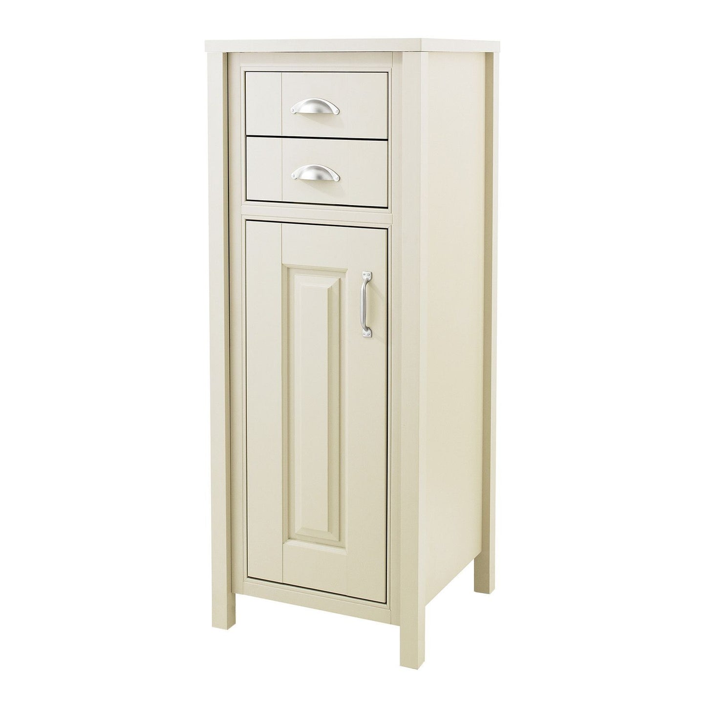 HILTON Freestanding Tallboy Storage Unit Cream - 465w x 1180h x 455d