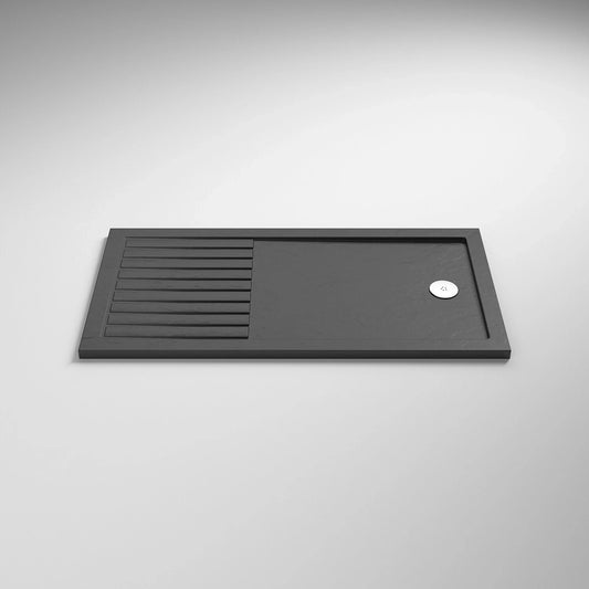Walk In Shower Tray Rectangle Slimline -  Slate Grey