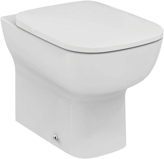 Blu Rimless Comfort Height Back to Wall Pan & Soft Close Seat - White 360w x 450h x 480d