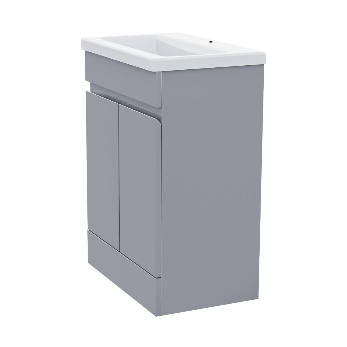 HARROW 500 Floorstanding Doors Matt Grey Ceramic Basin - 510w x 840h x 395d