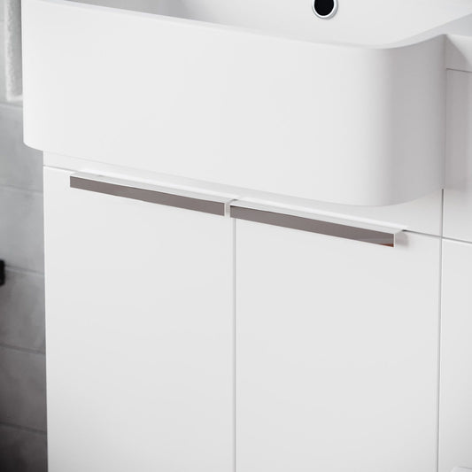 Handles for PMB Vanity with Fixings (Pair) ) Chrome - 200w x 30h