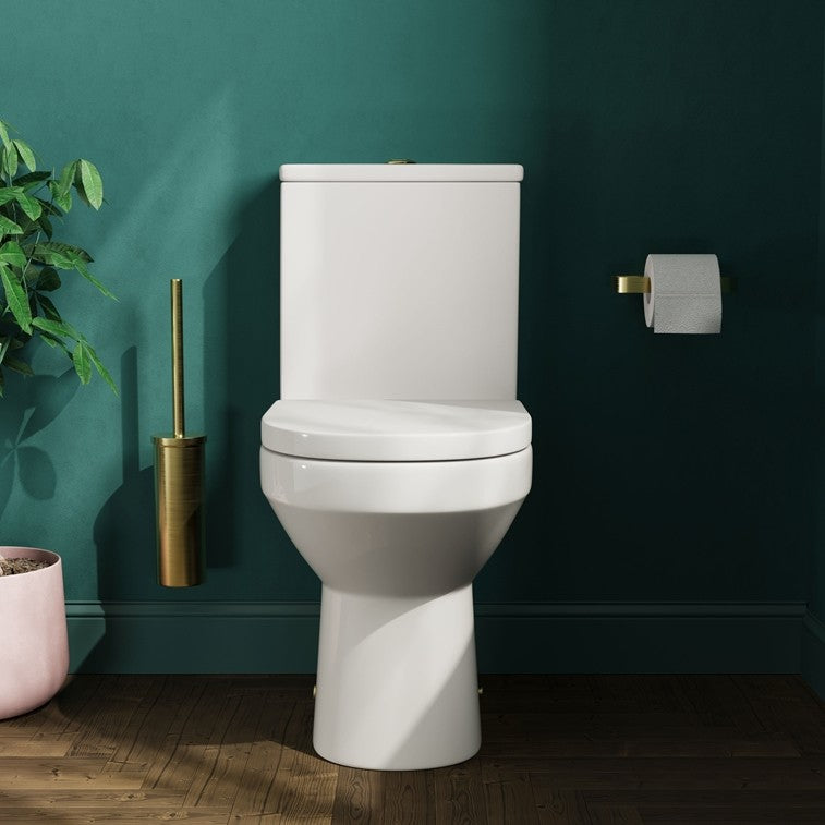 Grand Rimless Comfort height Close Coupled Toilet & Soft Close Seat 370w x 460h x 665d