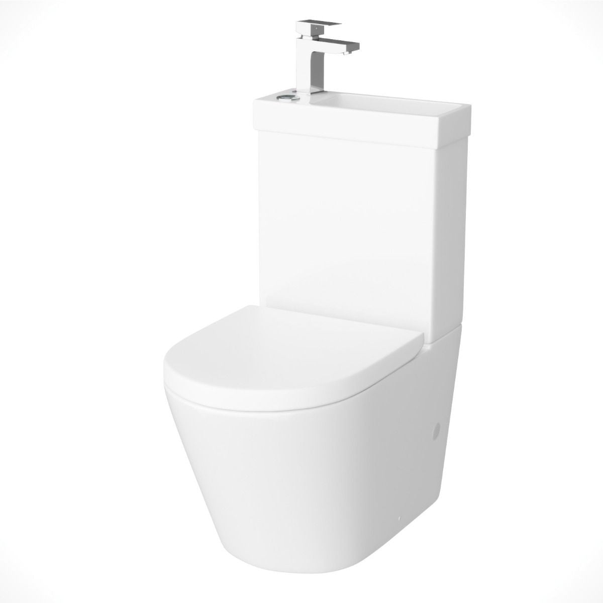2 in 1 Round Close Coupled Toilet & Basin 385w x 400h x 610d