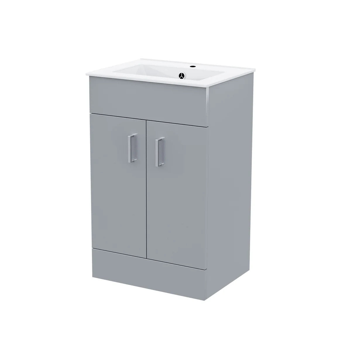 DEVON 500 Floorstanding Doors Matt Grey Ceramic Basin - 510w x 840h x 395d