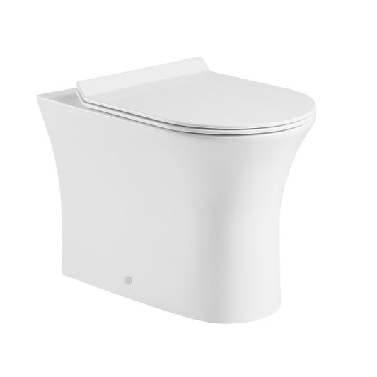 Haven Rimless Back to Wall Pan & Soft Close Seat 370w x 430h x 480d - White