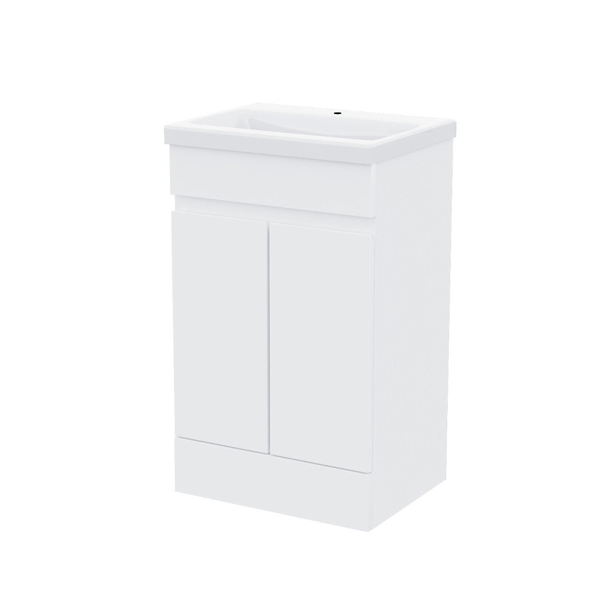PVC Vanity 500 Floorstanding Waterproof Vanity Ceramic Basin 510w x 840h x 395d