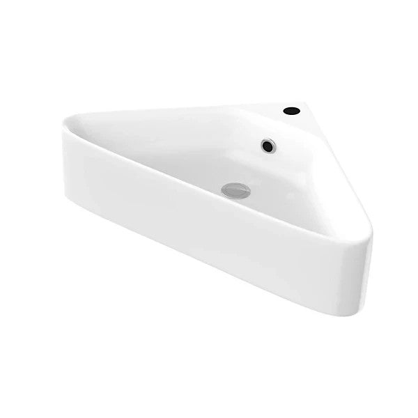 Triangle Corner Countertop or Wall Hung Basin • Waste & Fixing Kit Not Included