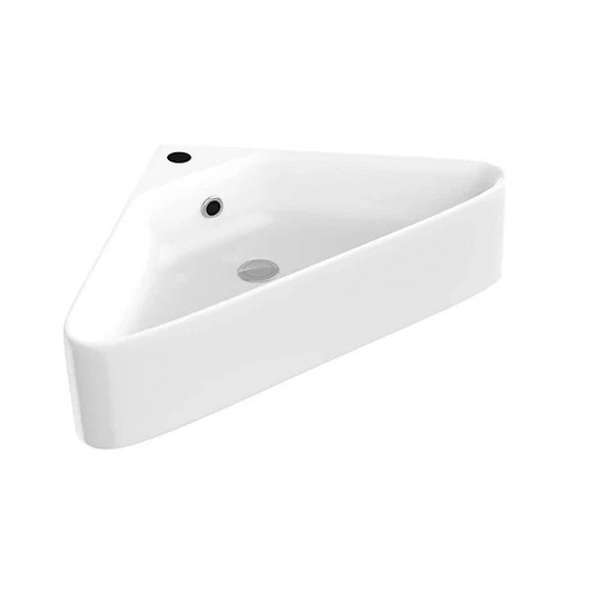 Triangle Corner Countertop or Wall Hung Basin • Waste & Fixing Kit Not Included