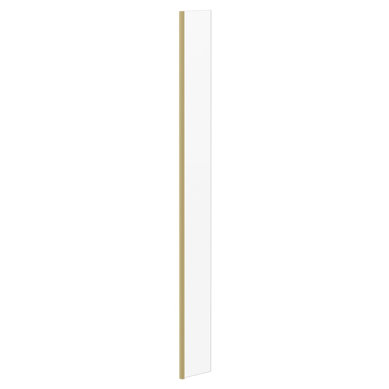 MARINA 8 Wet Room 8mm Clear Glass Swivel Return Panel Brushed Brass 300 x 1900mm