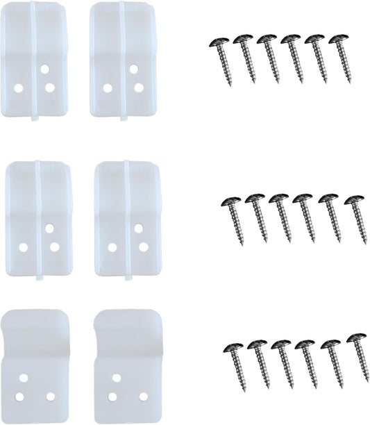 Bathroom Accessories Bath Panel Clips x6 & Screws