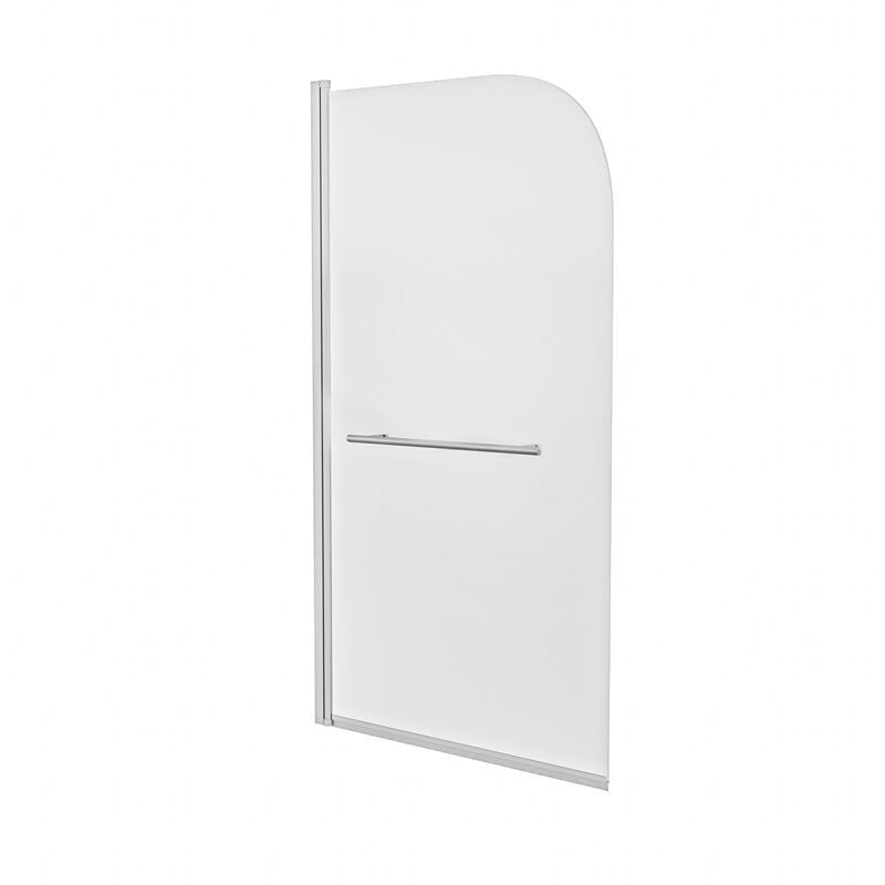 Radius Edge Bath Screen w/Towel Bar 5mm Thick - Adjustment 790-805 - 800x 1400mm