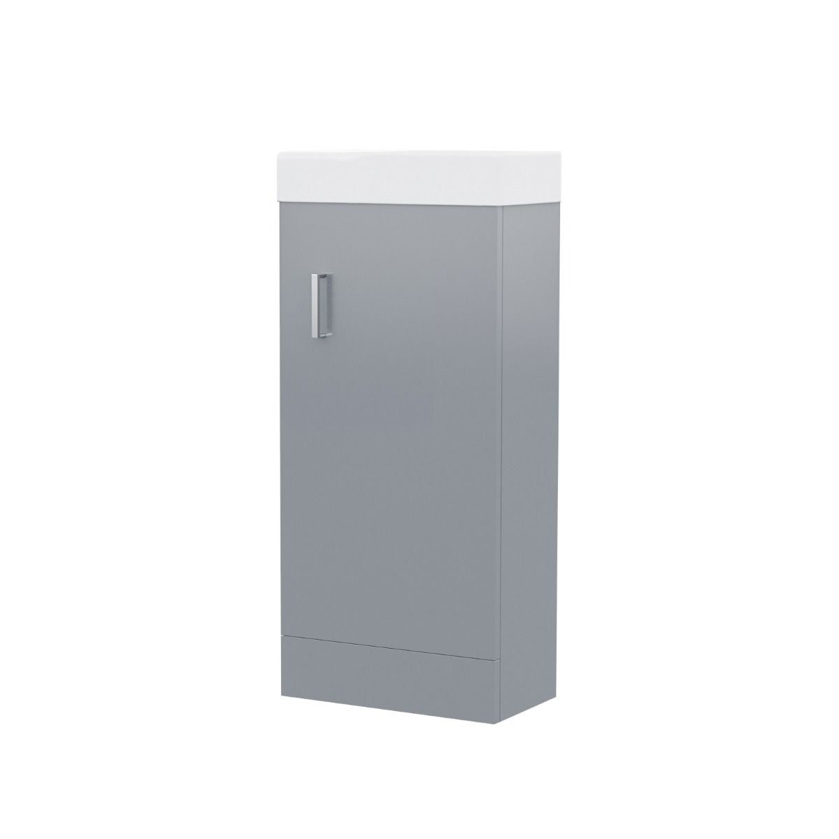 DEVON 400 Floorstanding Matt Grey Ceramic Basin - 400w x 790h x 220d