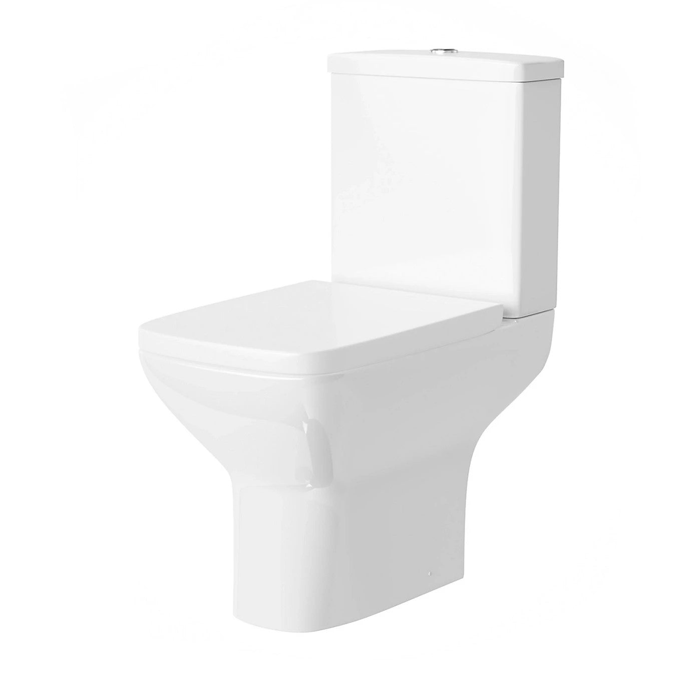 Fife Rimless Comfort Height Close Coupled Toilet & Soft Close Seat - White 365W * 400H * 600D