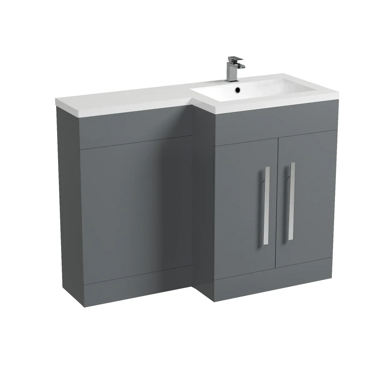 CAPRI 1100 Right Anthracite Bathroom Resin Basin - 1100w x 820h x 450d