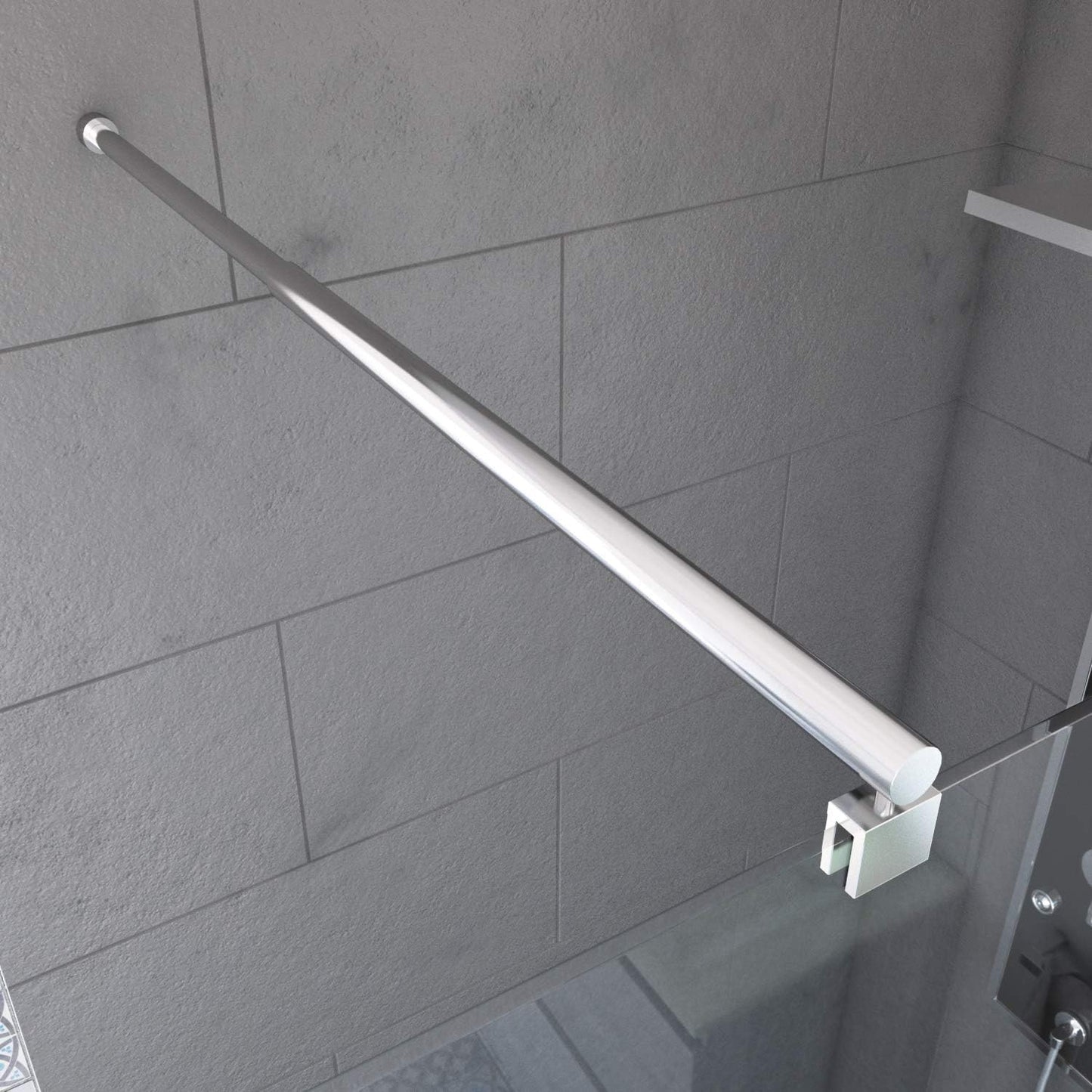 Adjustable Support Bar 970–660mm – Straight Square | Wetroom Shower Enclosure