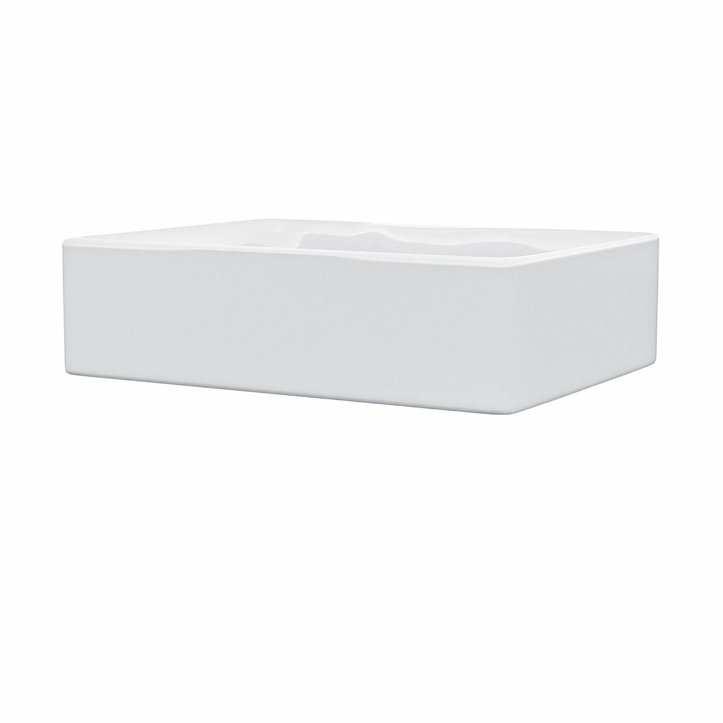 Modern Countertop Basin 370x135x480mm – Rectangular Ceramic Sink White