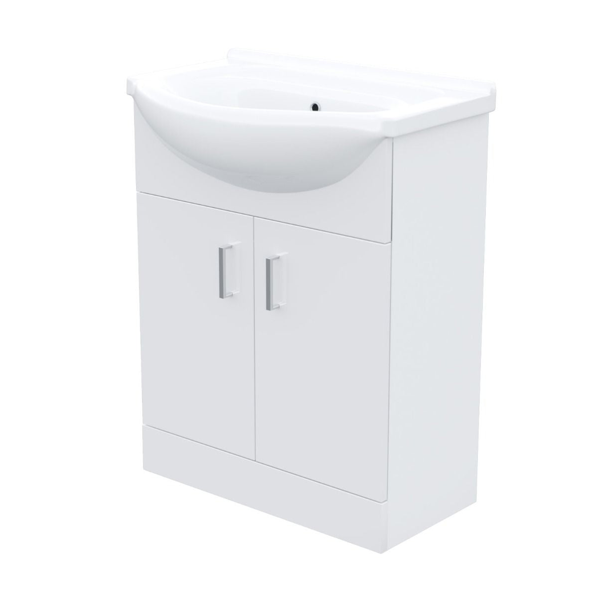 CHELSEA 650 White Ceramic Vanity Basin - 650w x 836h x 446d