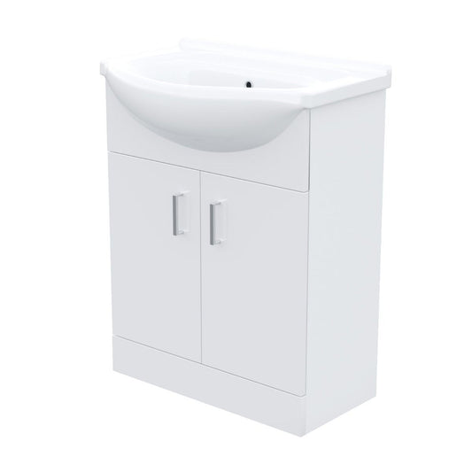 CHELSEA 650 White Ceramic Vanity Basin - 650w x 836h x 446d