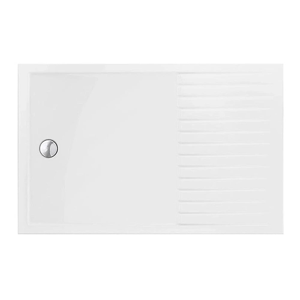 Walk In Shower Tray Rectangle Slimline - Gloss White