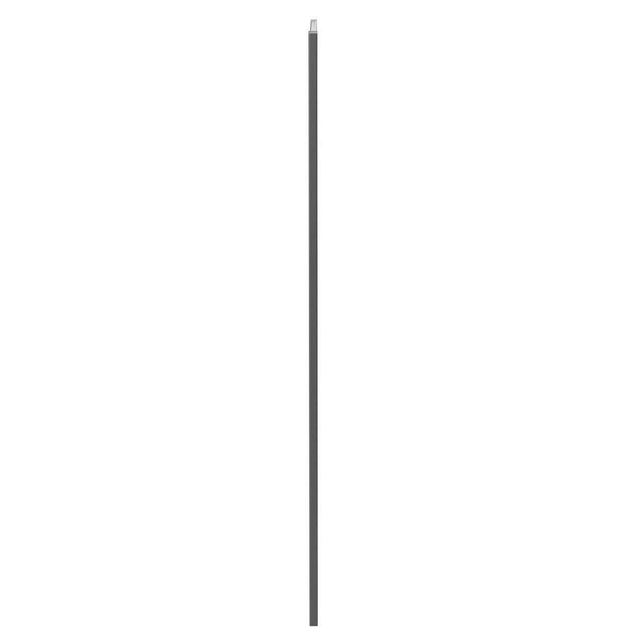 Radius Edge Bath Screen Matt Black 5mm Thick - Adjustment 790-805 - 800 x 1400mm