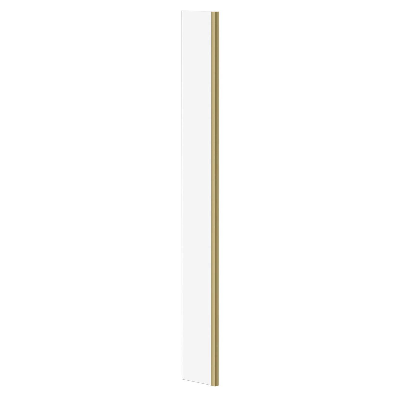 MARINA 8 Wet Room 8mm Clear Glass Swivel Return Panel Brushed Brass 300 x 1900mm