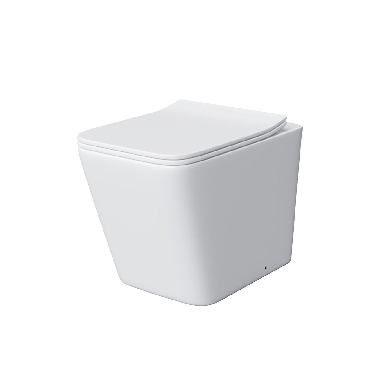Cove Rimless Back to Wall Pan & Soft Close Seat 360w x 410h x 600d - White