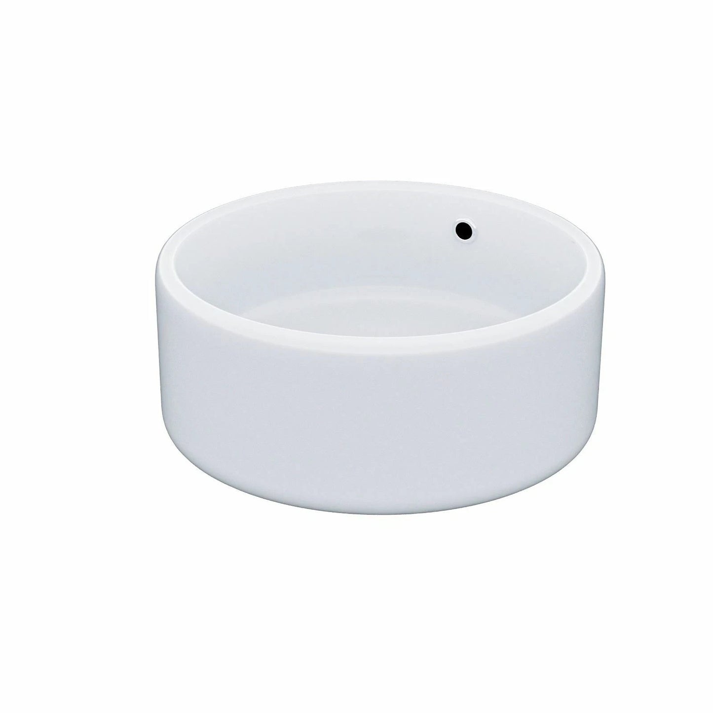 Round Countertop Basin White 420w x 170h x 420d - Waste Not Included