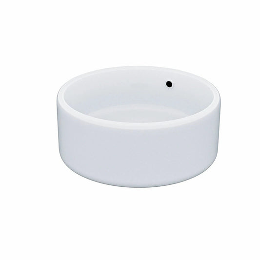 Round Countertop Basin White 420w x 170h x 420d - Waste Not Included