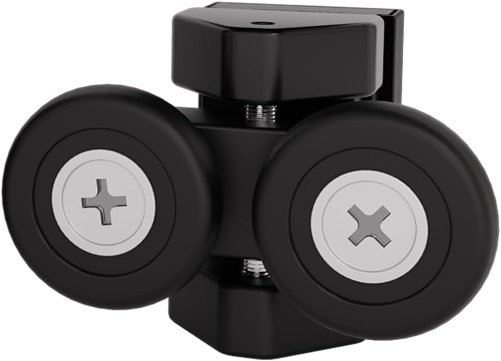 Nylon Double Wheel Set – Matt Black | 2 Upper & 2 Bottom Rollers (Per Pair)