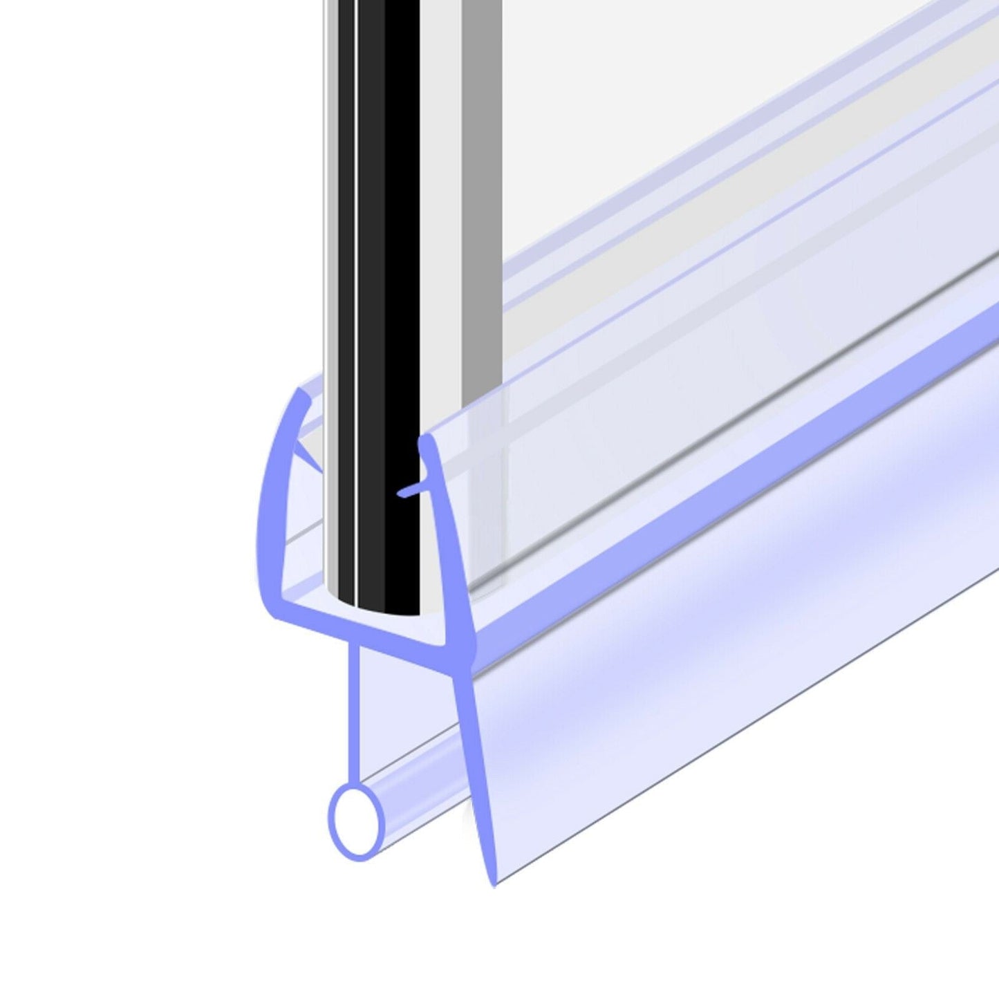 Bath Screen Door Seal - 900mm Gap 8mm - Suitable for 6mm Screen