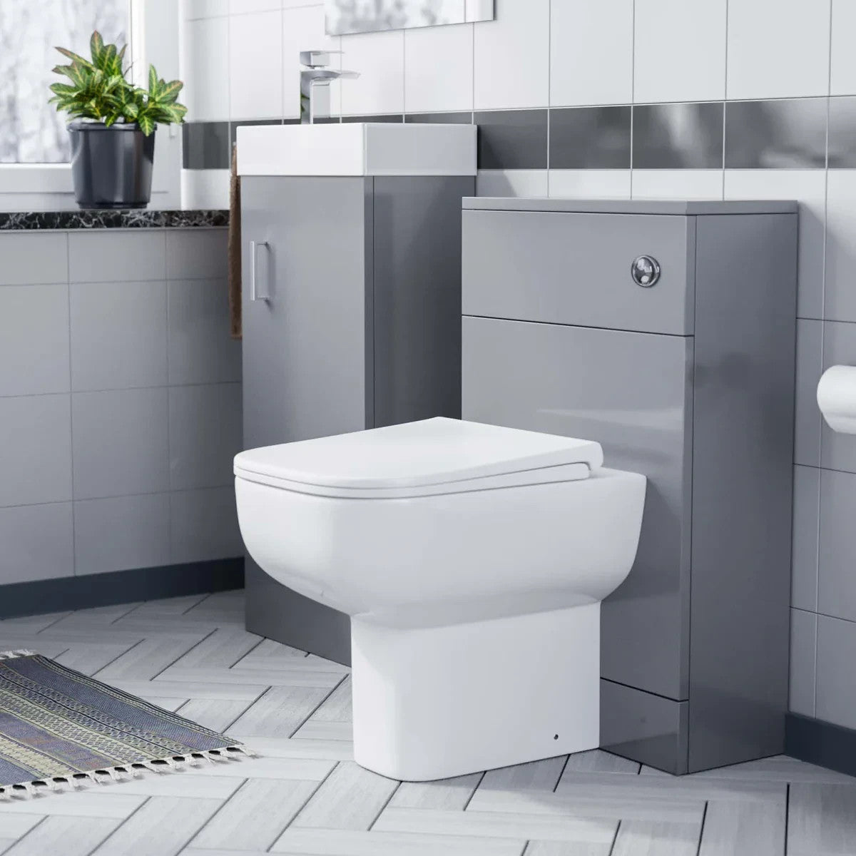 DEVON 5020 Bathroom WC Matt Grey - 500w x 800h x 200d