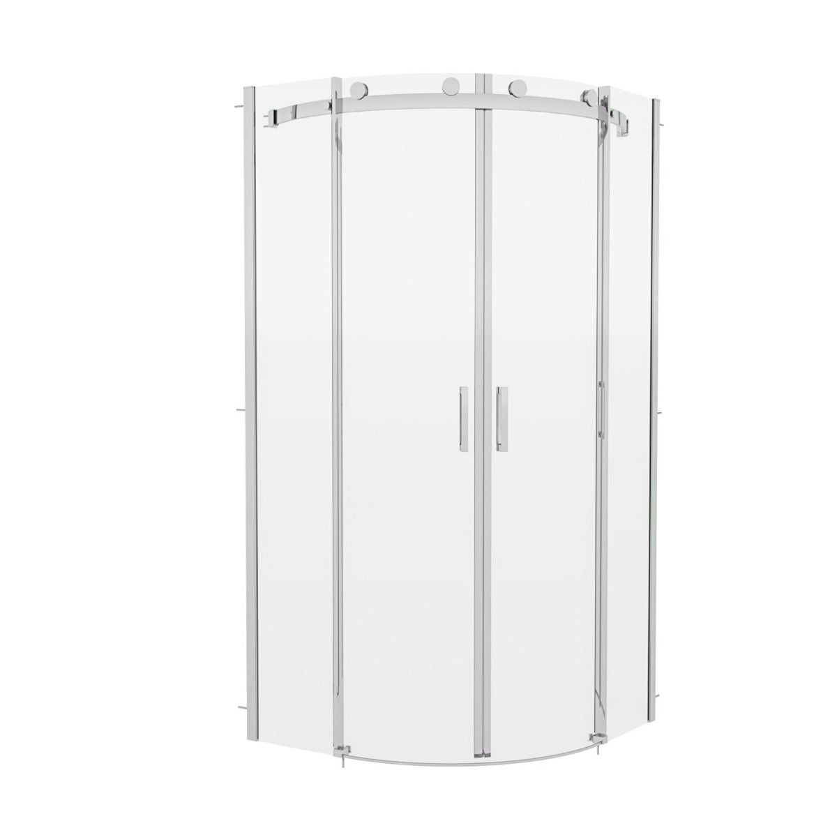 MARINA 8 Frameless Quadrant Door 8mm Clear Glass Chrome