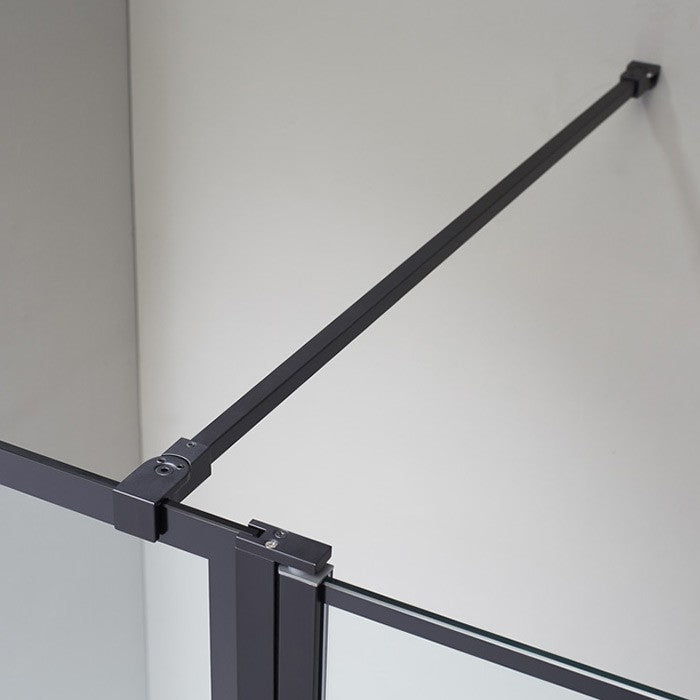 MARINA 8 Wet Room Shower Screen 8mm Black Grid