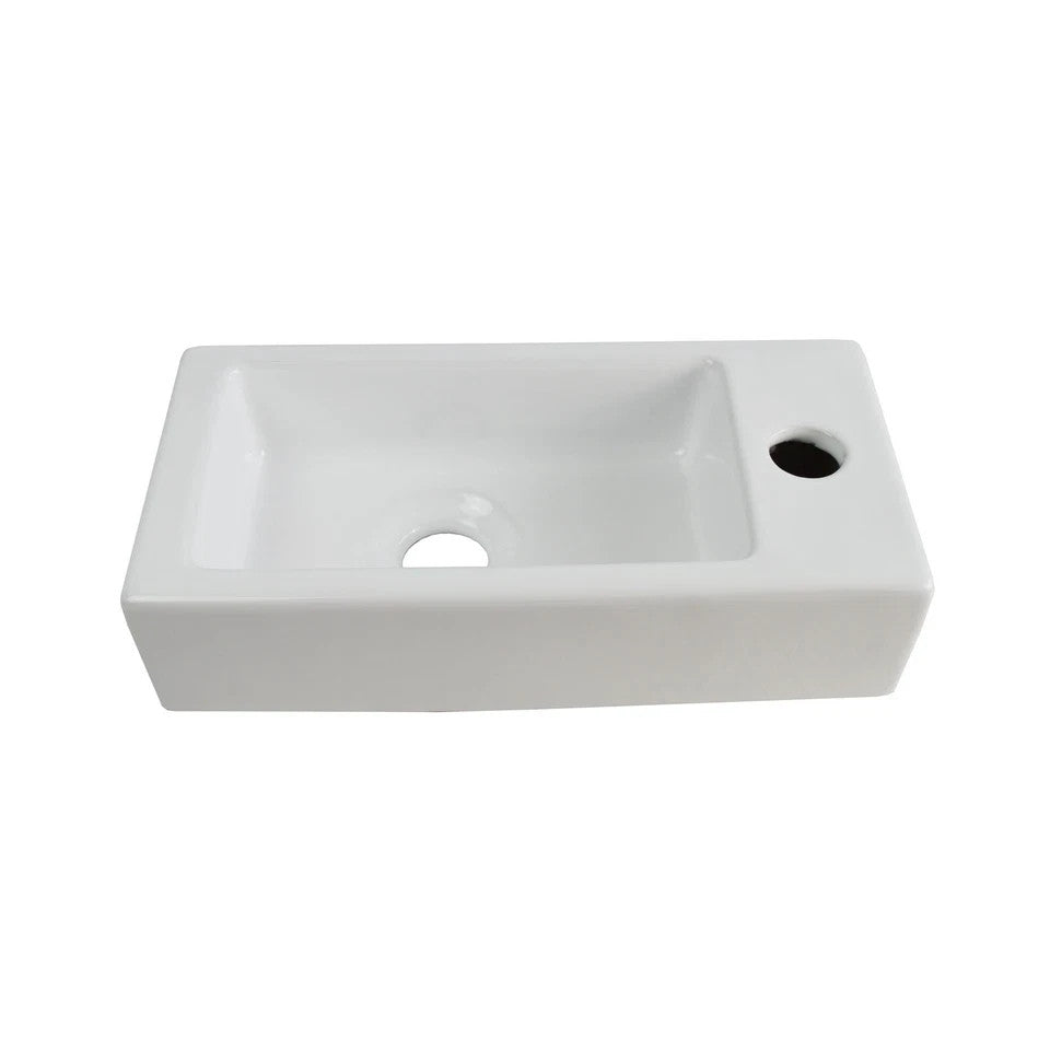Countertop or Wall Hung Basin RIGHT HANDED - Waste & Fixing Kit Not Included
