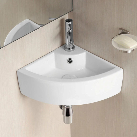 Quarter Circle Corner Countertop or Hung Basin- Waste & Fixing Kit Not Included
