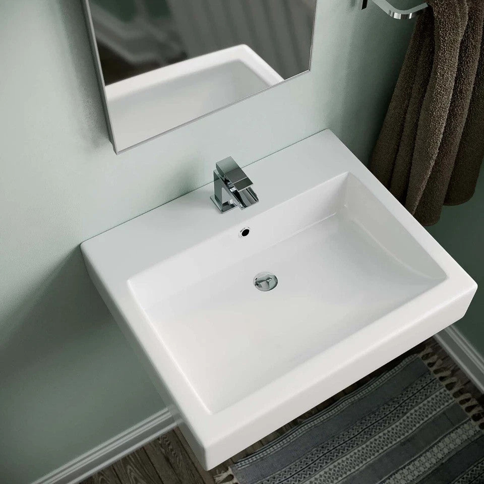 Countertop or Wall Hung Basin 450w x160h x 570d -Waste & Fixing Kit Not Included