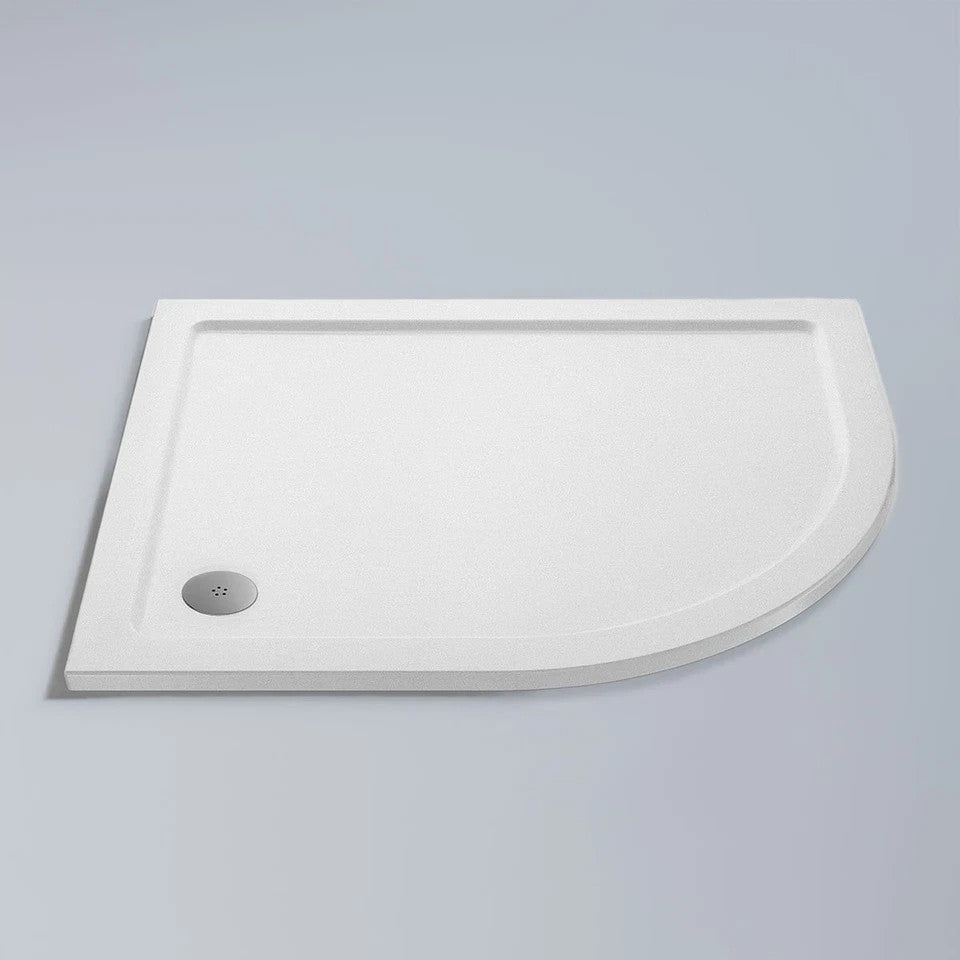 Slip-Resistant Offset Quad Shower Tray RH - Gloss White