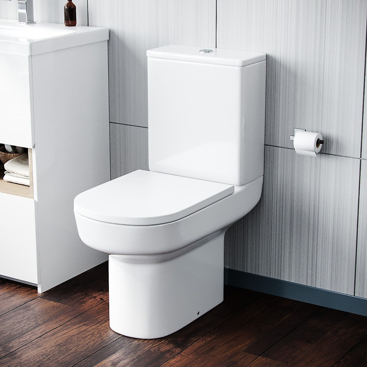 Grand Rimless Close Coupled Toilet & Soft Close Seat 370w x 400h x 615d