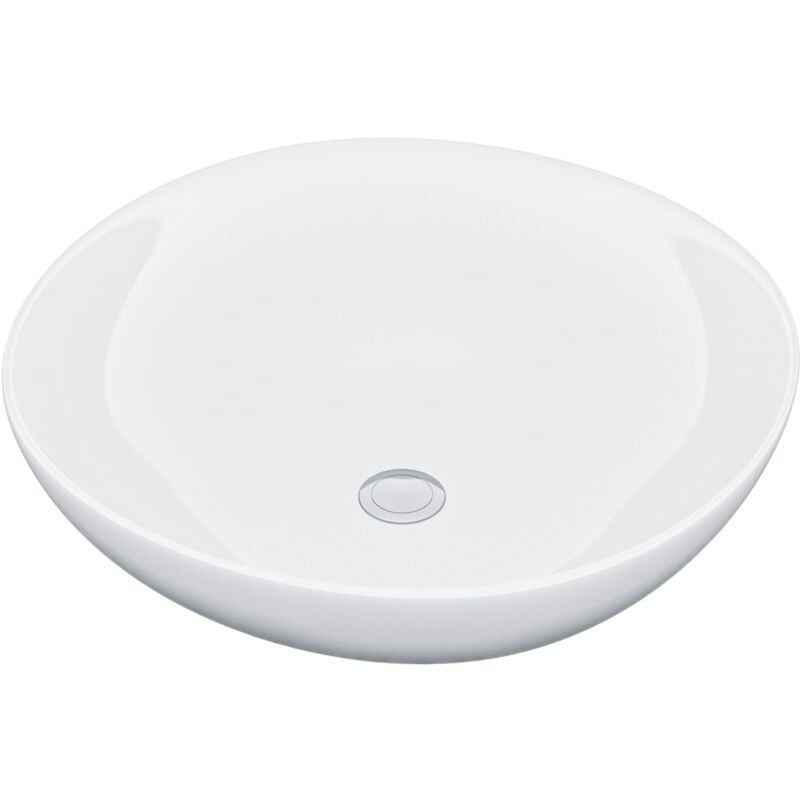 Round Countertop Basin White 400w x 115h x 400d - Waste Not Included