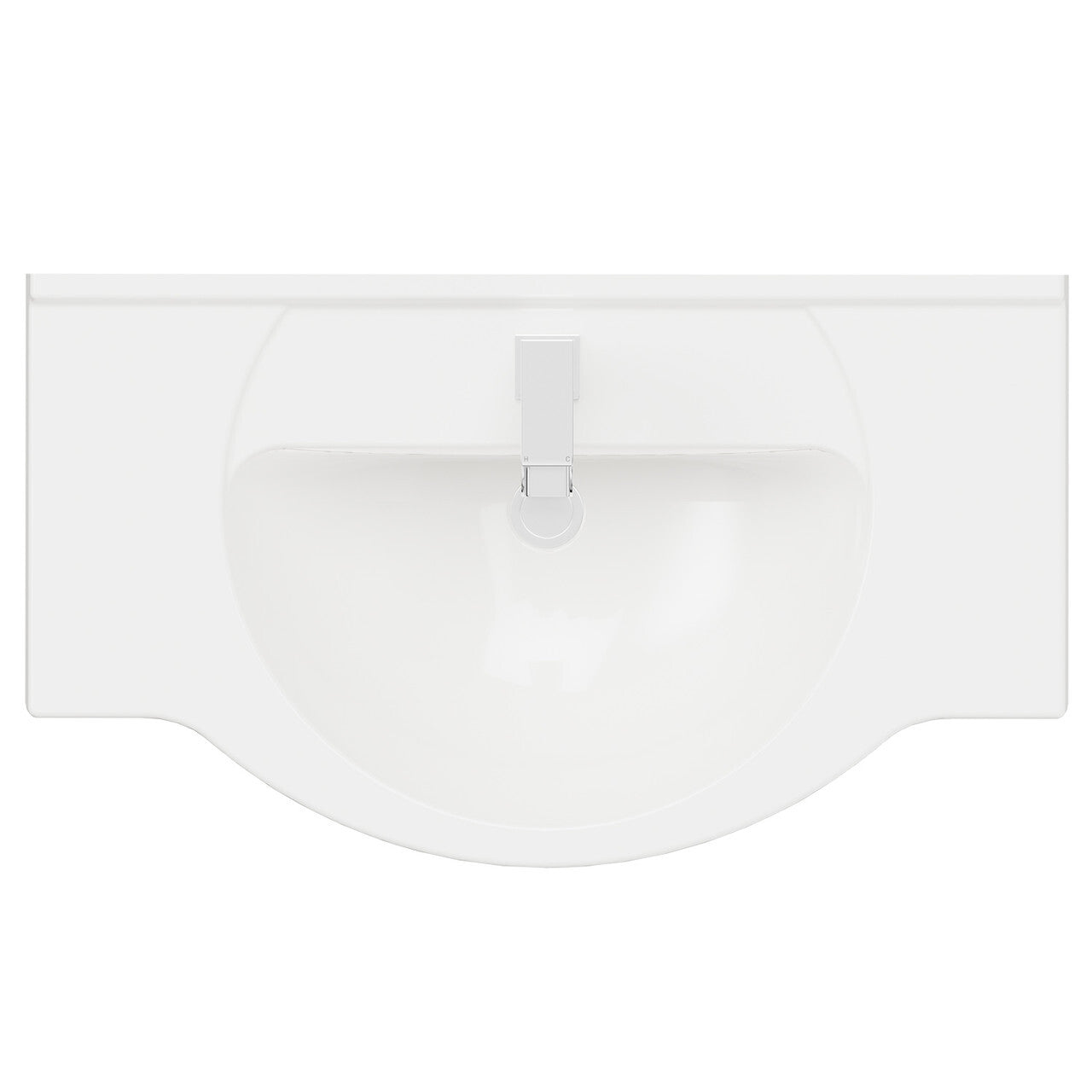 CHELSEA 850 White Vanity Unit with Ceramic Basin (855w x 836h x 485d)