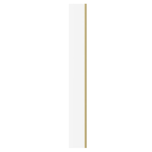 MARINA 8 Wet Room 8mm Clear Glass Swivel Return Panel Brushed Brass 300 x 1900mm