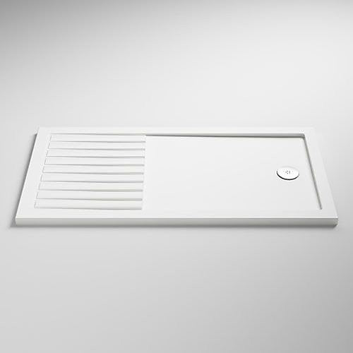 Walk In Shower Tray Rectangle Slimline - Gloss White