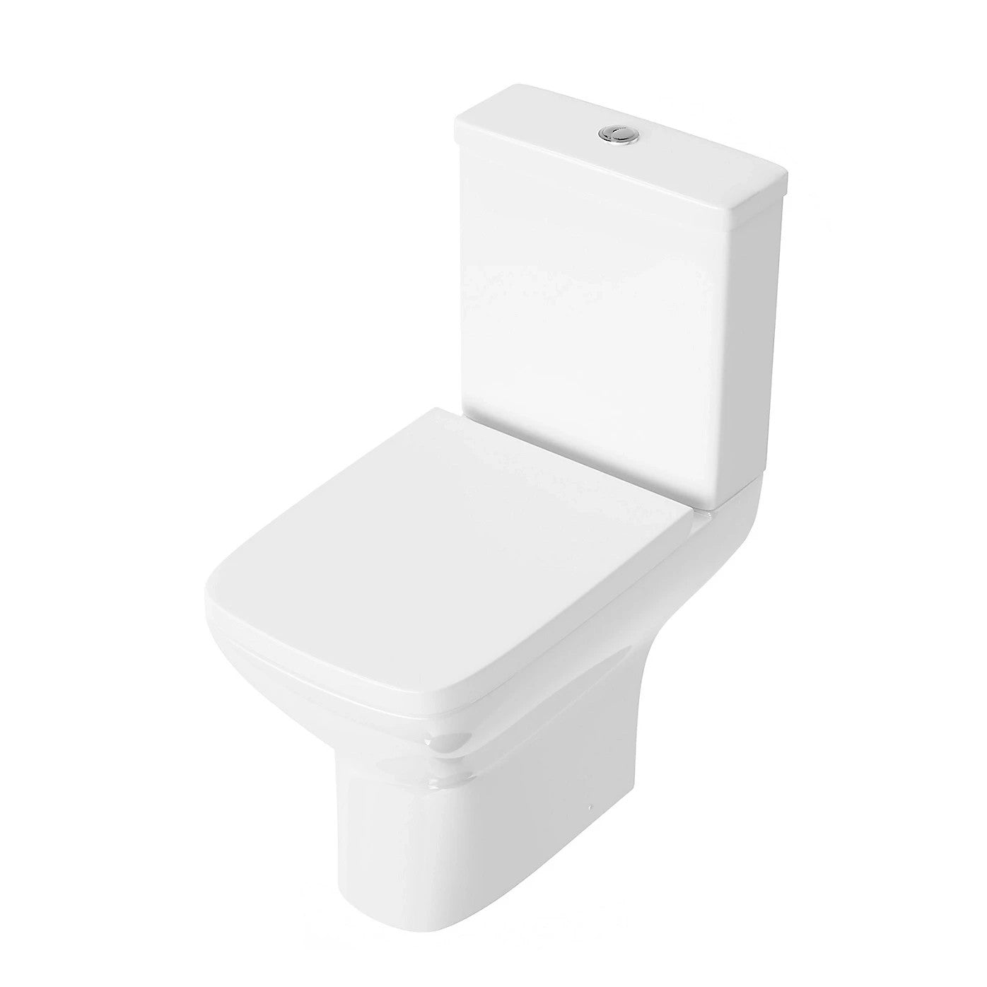 Fife Rimless Comfort Height Close Coupled Toilet & Soft Close Seat - White 365W * 400H * 600D