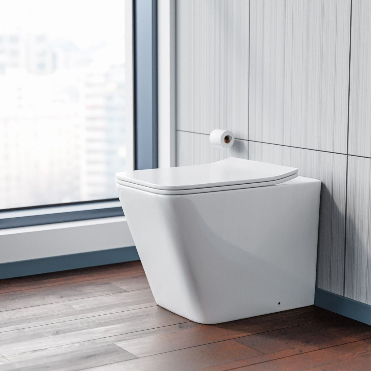 Cove Rimless Back to Wall Pan & Soft Close Seat 360w x 410h x 600d - White