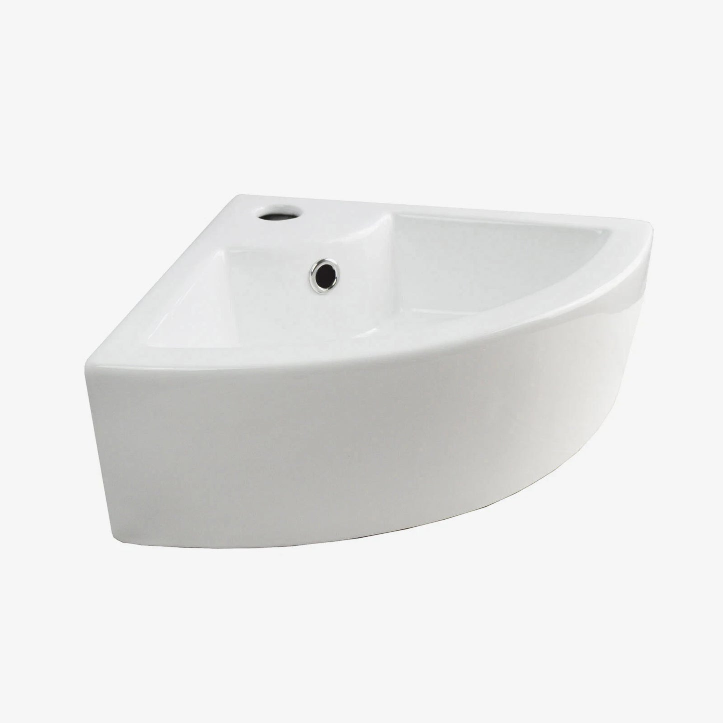 Quarter Circle Corner Countertop or Hung Basin - Waste & Fixing Kit Not Included