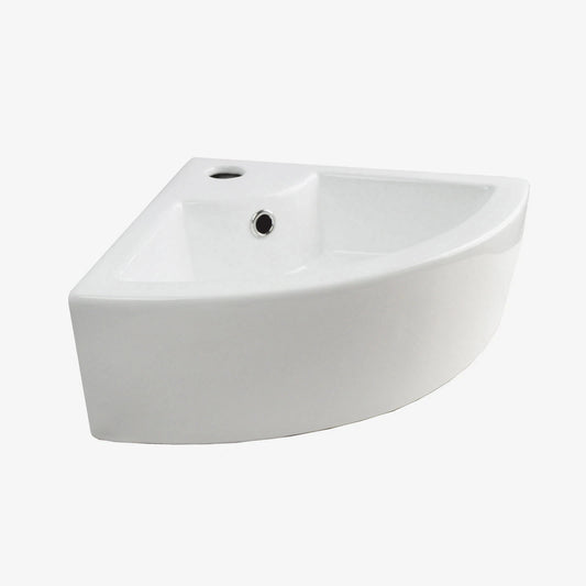 Quarter Circle Corner Countertop or Hung Basin - Waste & Fixing Kit Not Included