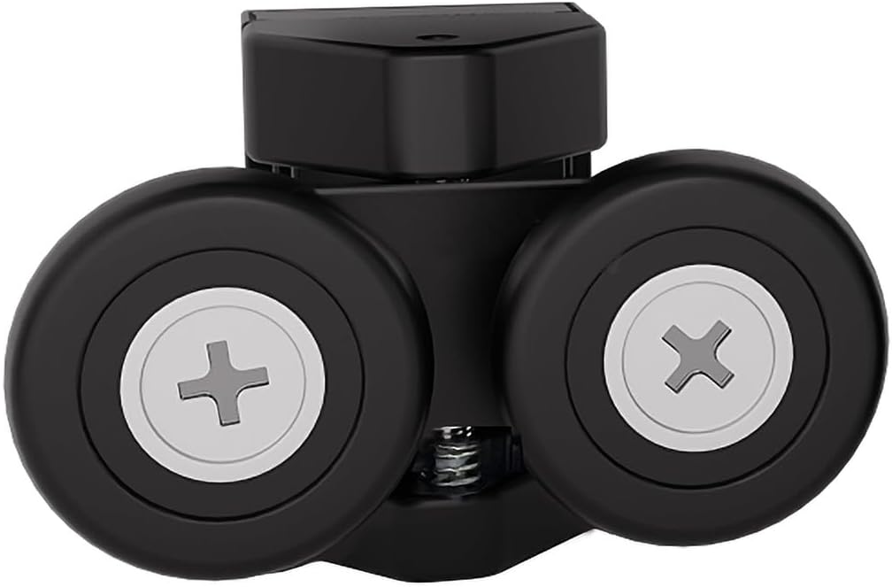 Nylon Double Wheel Set – Matt Black | 2 Upper & 2 Bottom Rollers (Per Pair)